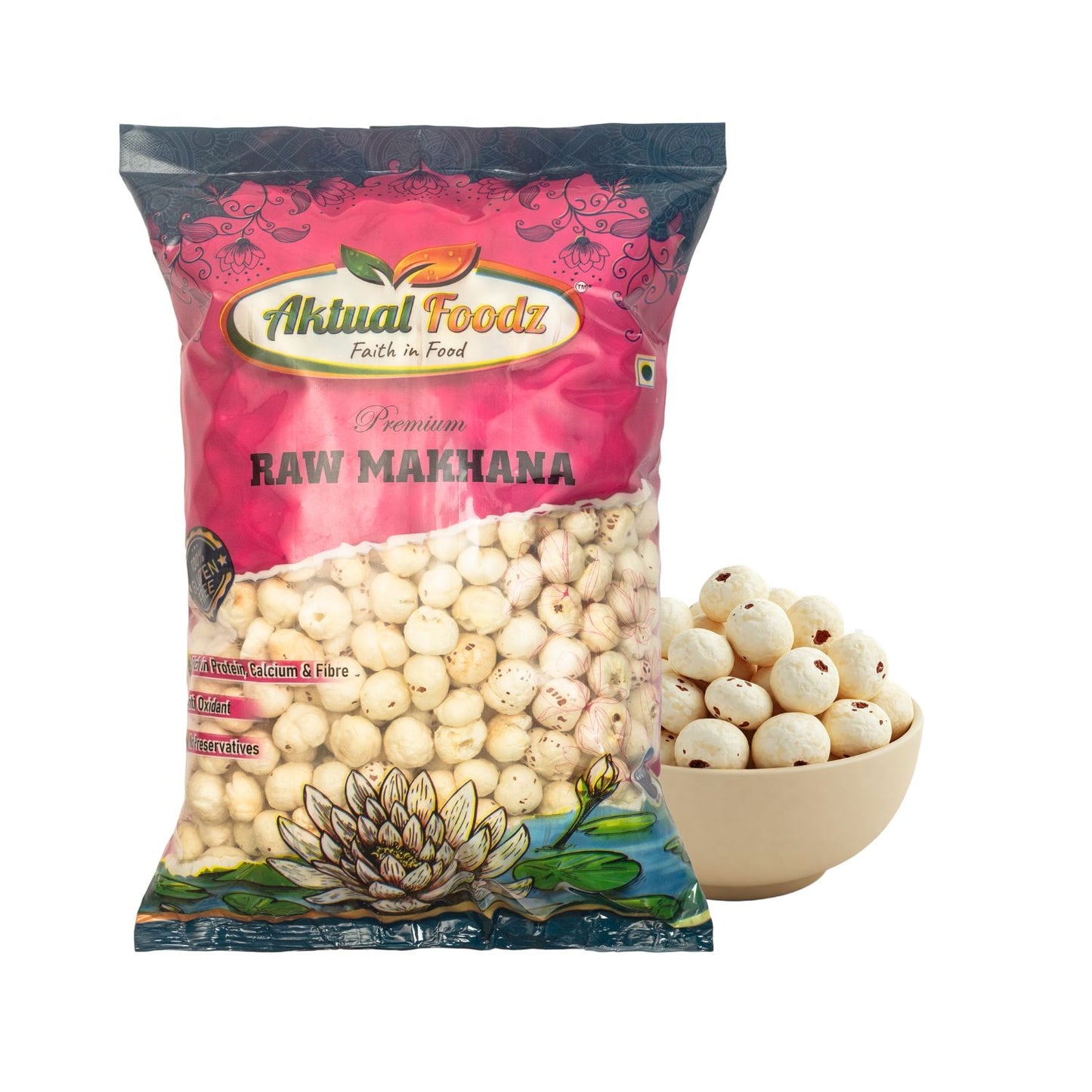 Aktualfoodz Silver raw Makhana (250 grams)( 5+ 6 suta makhana)