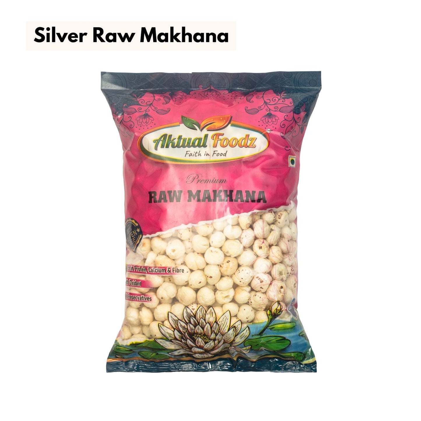 Aktualfoodz Silver raw Makhana (250 grams)( 5+ 6 suta makhana)